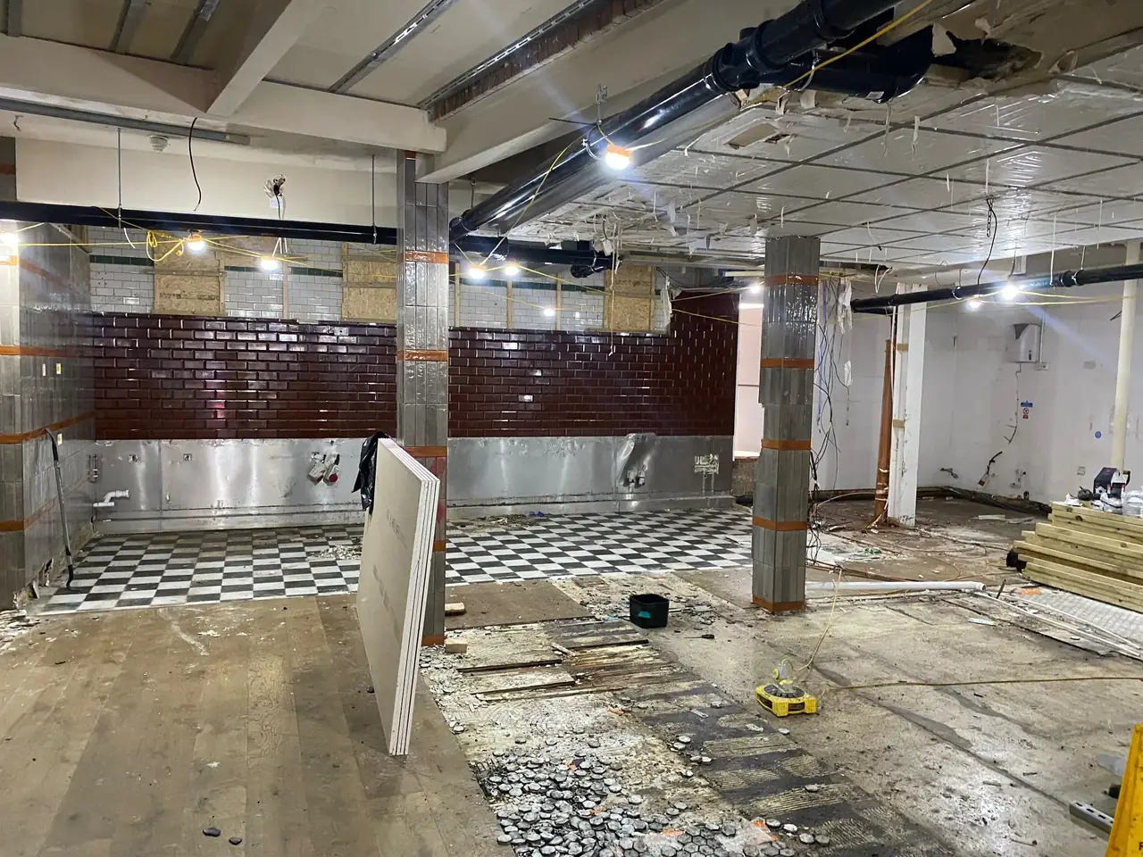 Colchester project interior under construction